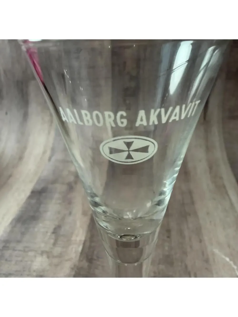 Vintage Set of 2 Aalborg Akvavit Danish Cordial Shot Glasses Dessert Wine Schnap
